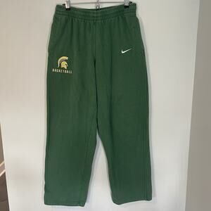Nike Michigan State Spartans Basketball Mens XL Sweatpants Dri-FIT Green Sport